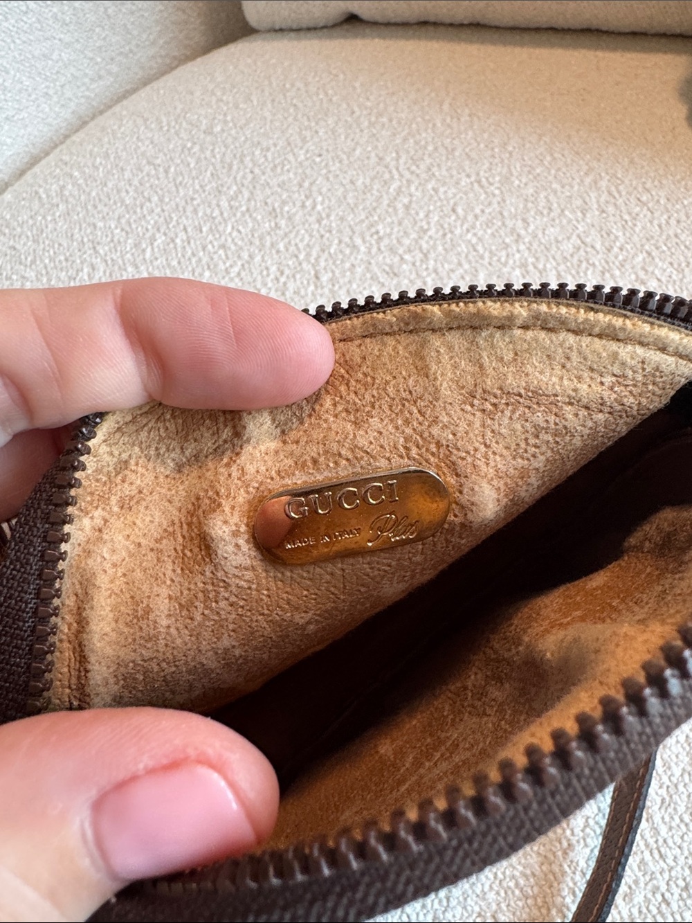 Gucci Beige and Brown Monogram Crossbody Bag - Picture 6 of 10